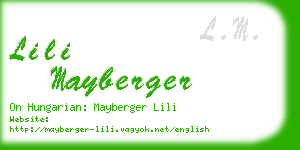 lili mayberger business card